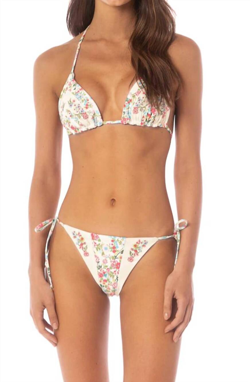 NEW MAAJI shining low rise tie side bikini bottom in love in bloom